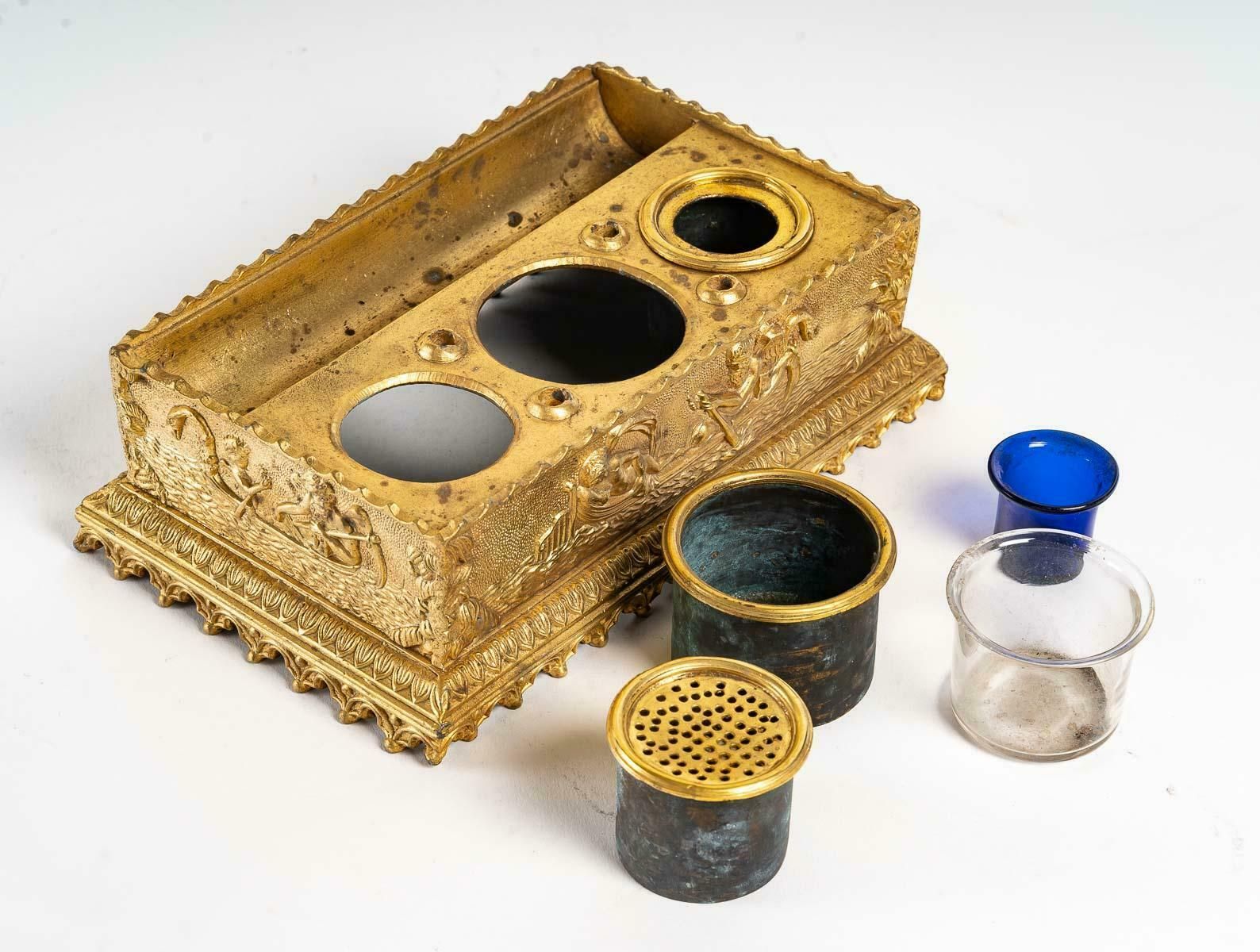 Nice Inkwell Of The 19th Century photo furniture