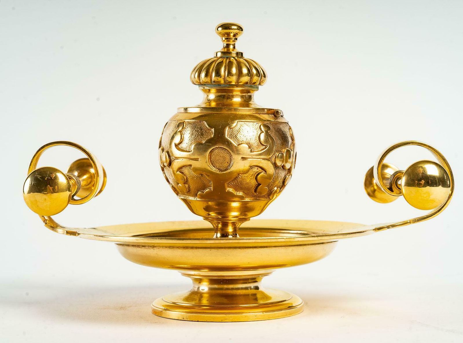 Inkwell Of The Xixth Century In Gilded Bronze photo furniture