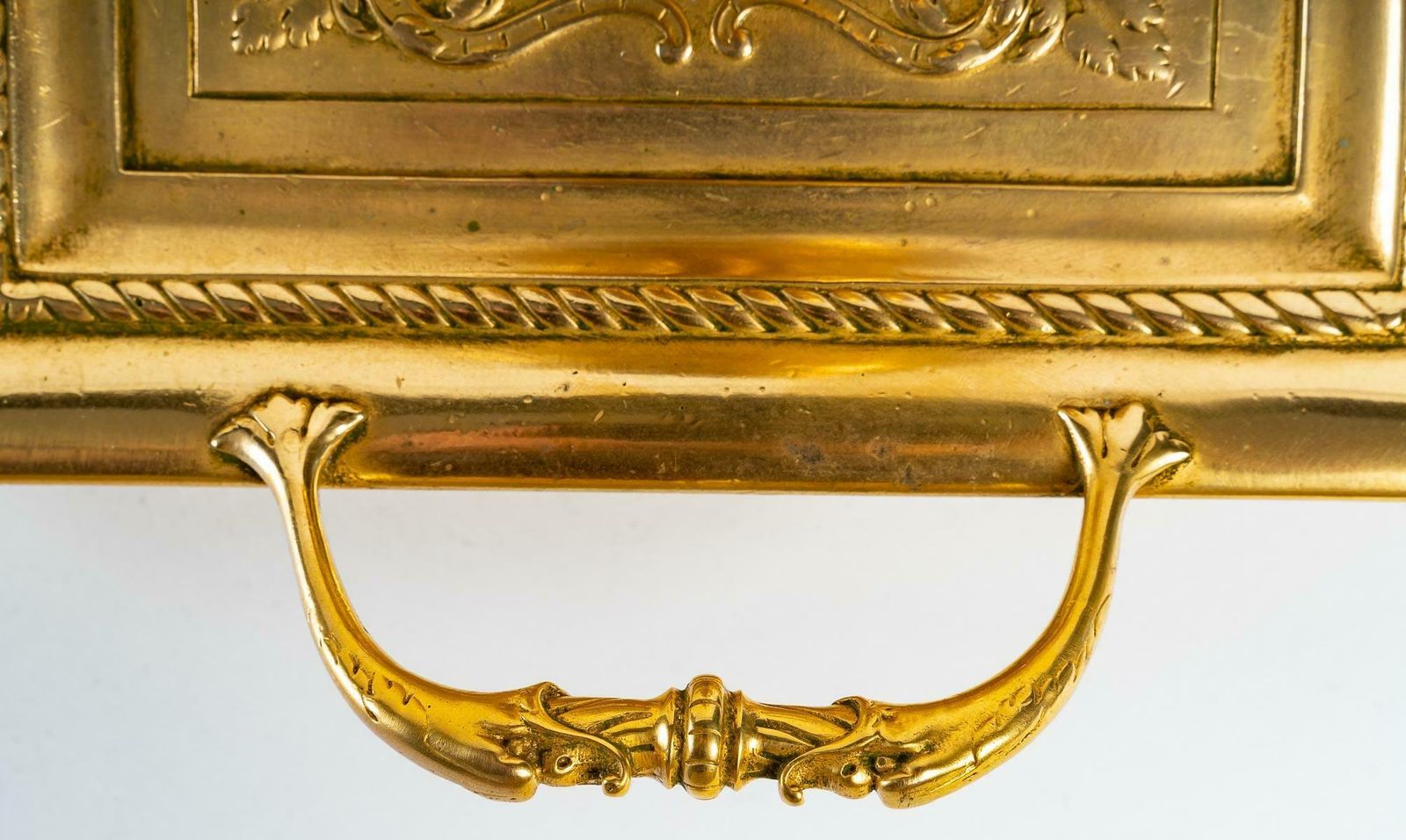 2468.0 Double Inkwell Of The Xixth Century In Gilded Bronze photo