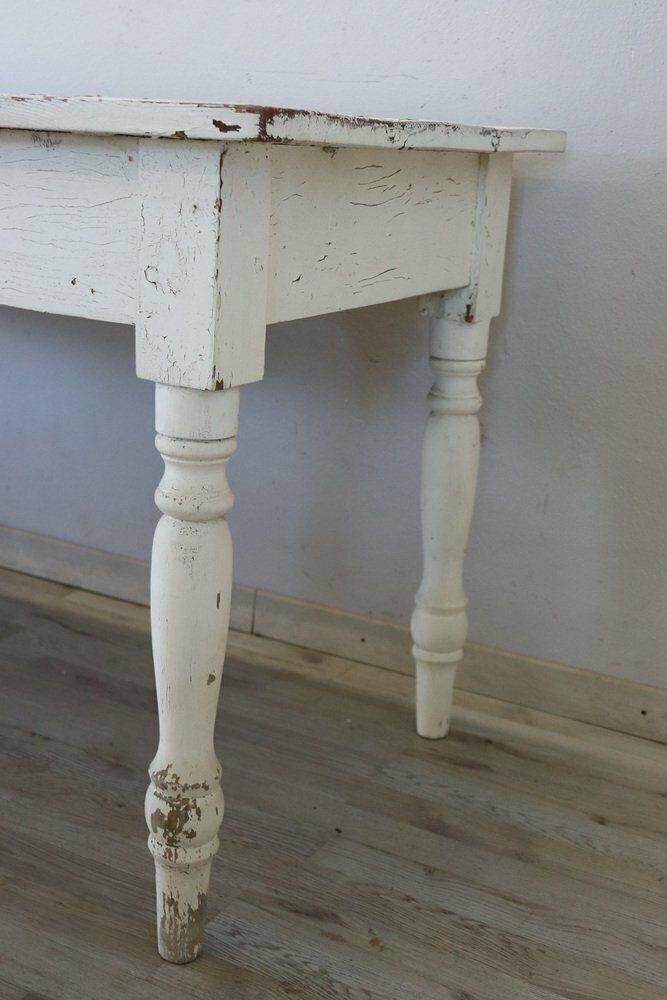 Long Antique Dining Tables In Lacquered Poplar, 19th Century, Set Of 2 photo furniture