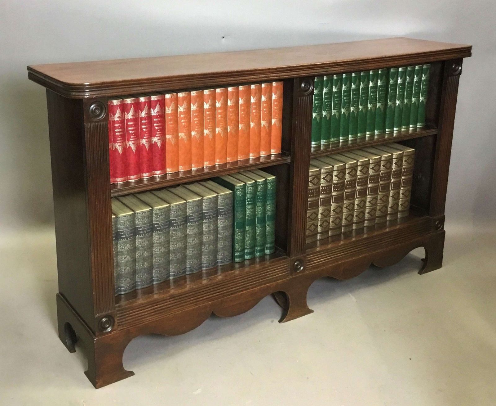Handsome Regency Country House Mahogany Open Bookcase photo 3575.0