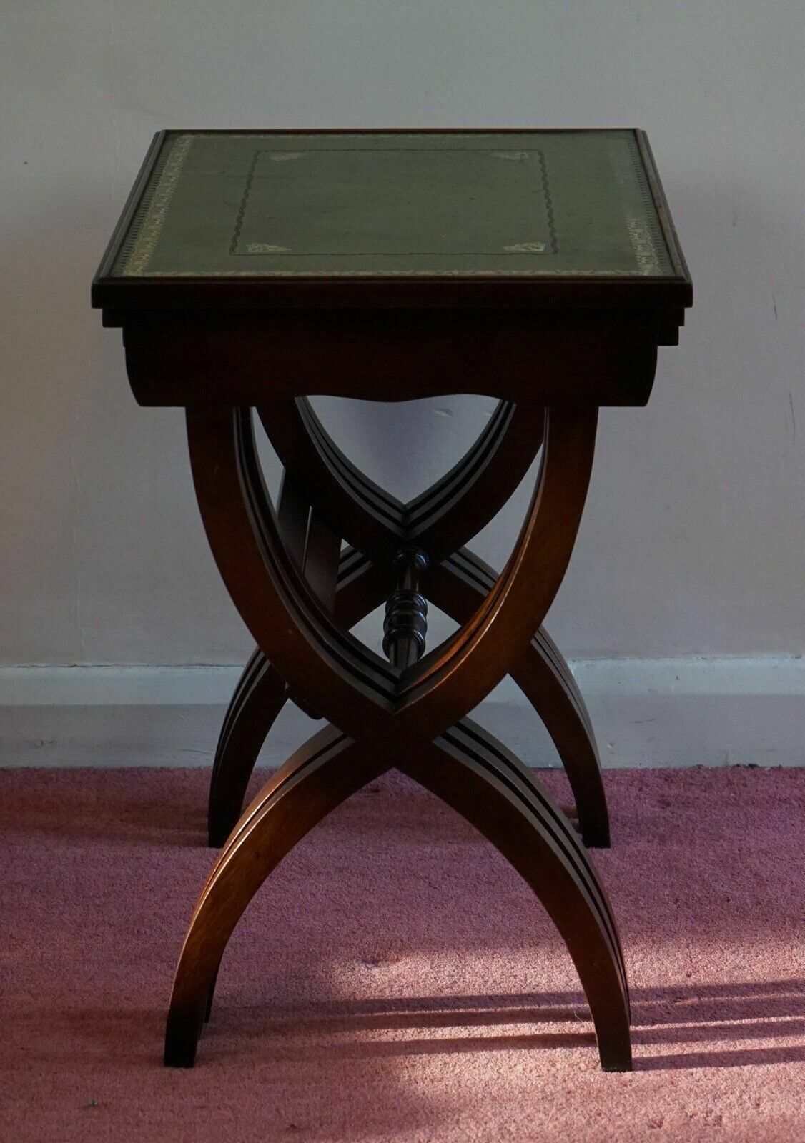 Antique George Lll Mahogany Nest Of Three Table photo 425.0