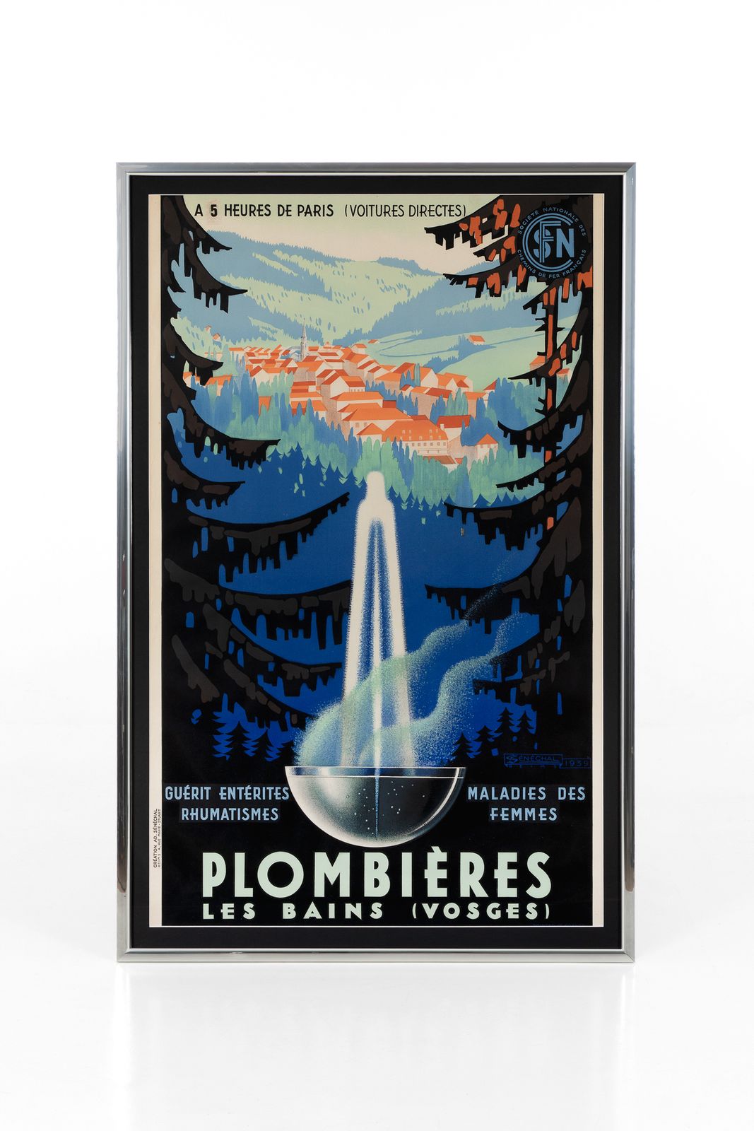 Plombieres Les Bains Vintage Poster