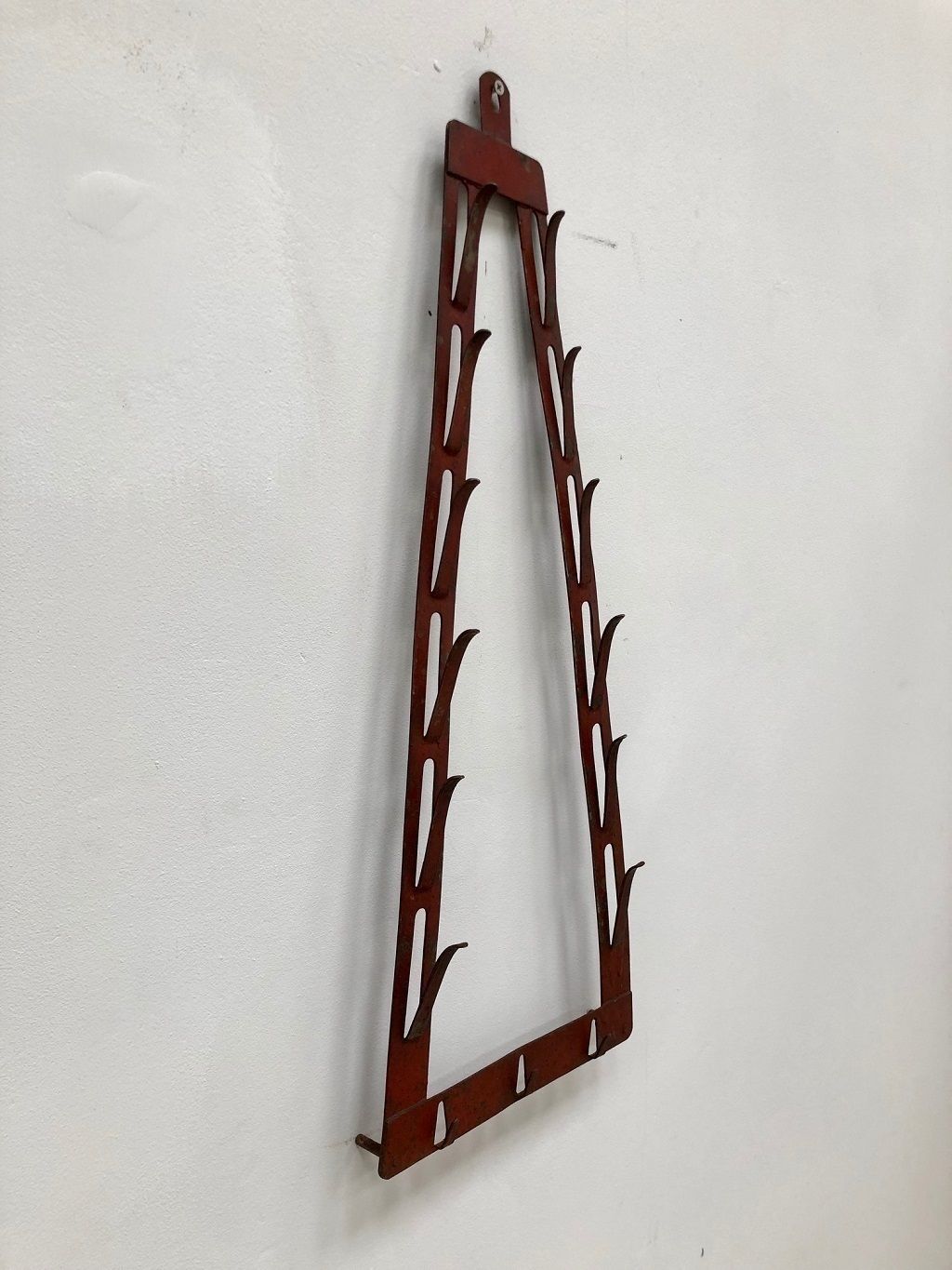 Mid Century Steel Wall Hooks With Artificial Plant Wall Decoration photo furniture