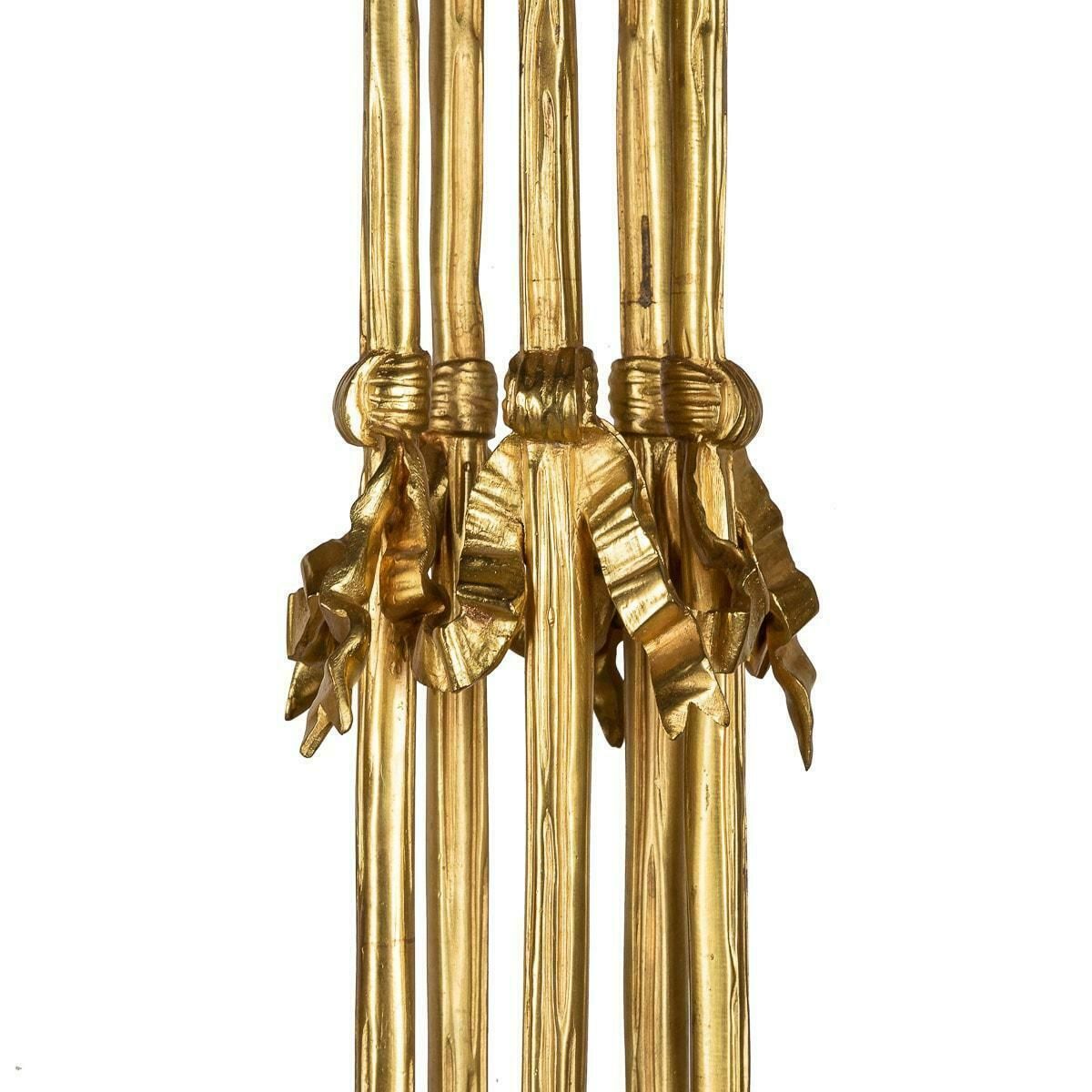 photo furniture 19th Century French Empire Ormolu Chandelier With Trumpet Light Fittings, C.1870