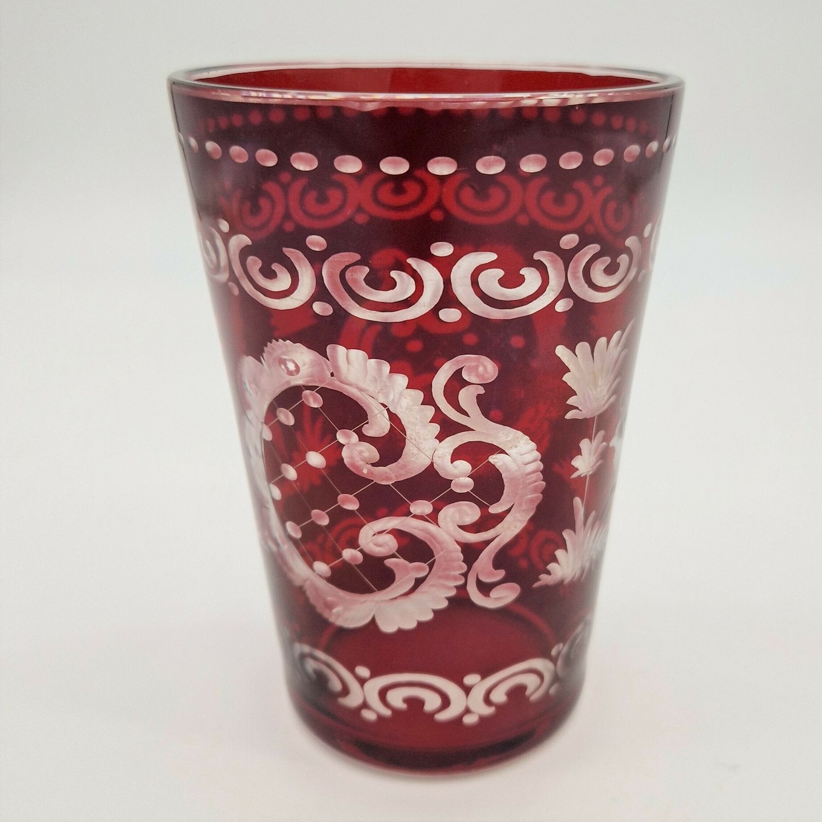 Biedermeier Glass With Hand Carved Decoration. 1840   1860 photo 200.0