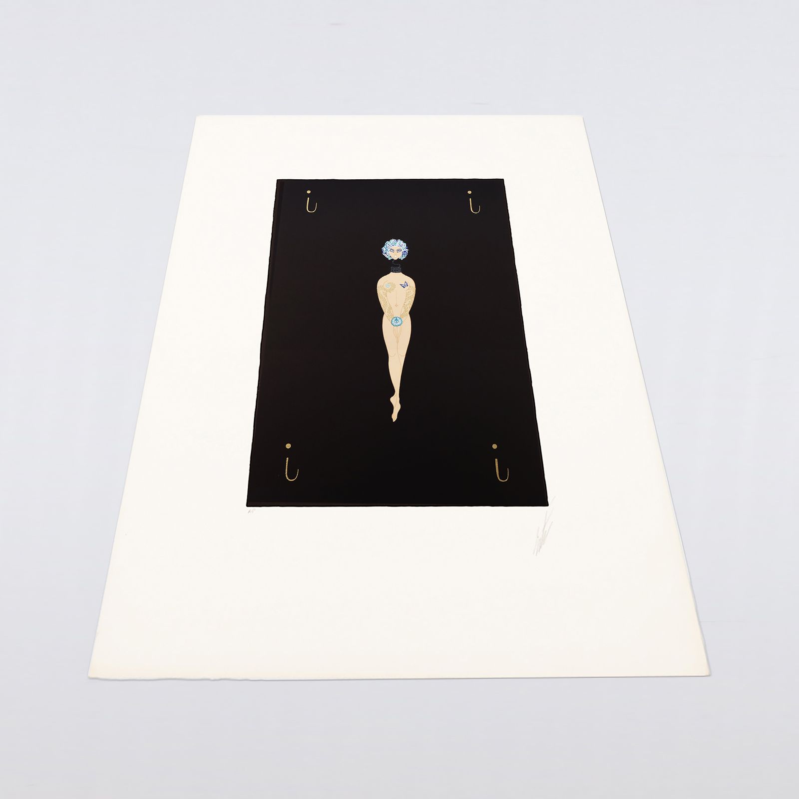 Rare Artist Proof Letter ‘I’ Erté (Romain De Tirtoff)  Alphabet Limited Edition Serigraph Print From 1976 photo for sale
