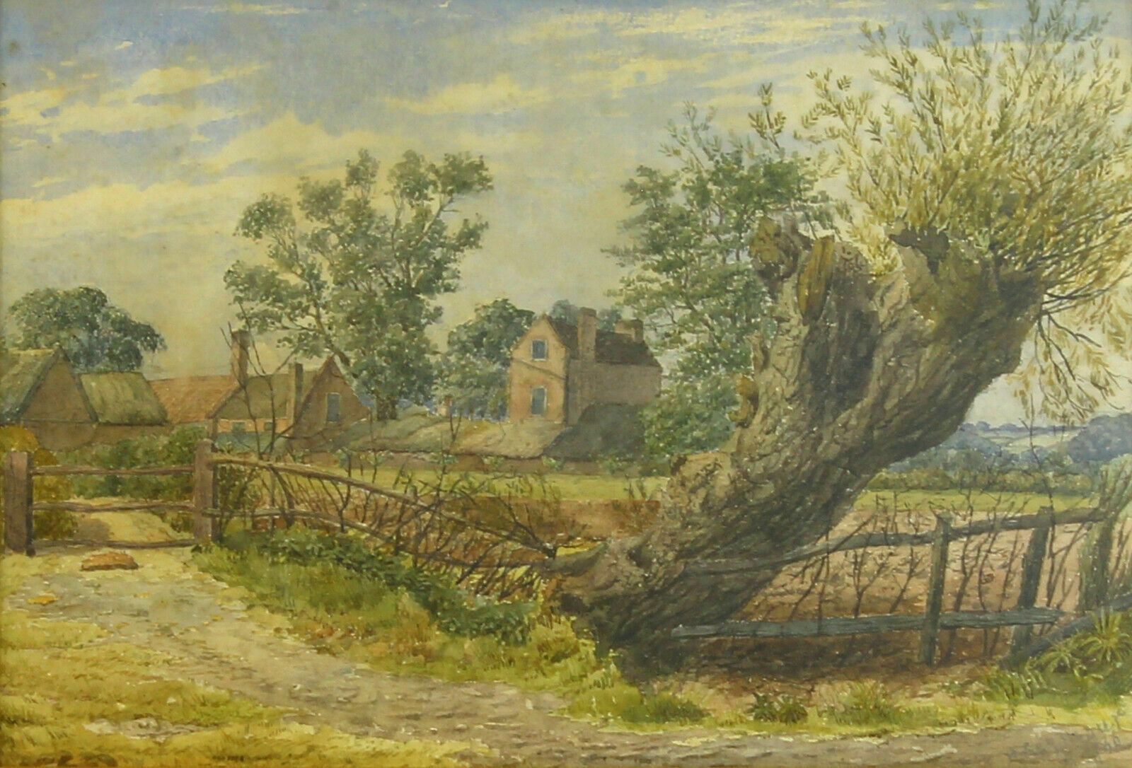 Watercolour By Harriette Anne Seymour. Farm Scene photo furniture