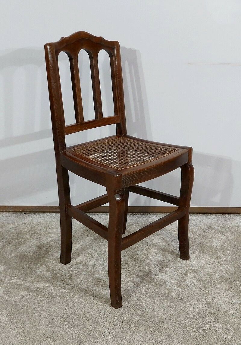 Set Of 4 Solid Oak Chairs, 19th Century photo buy