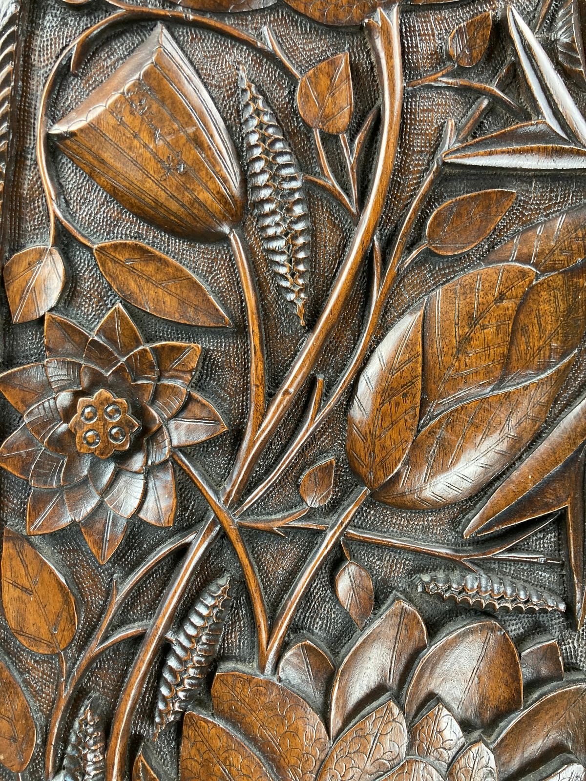 photo furniture Arts And Crafts Hand Carved Pedestal, England Ca 1880