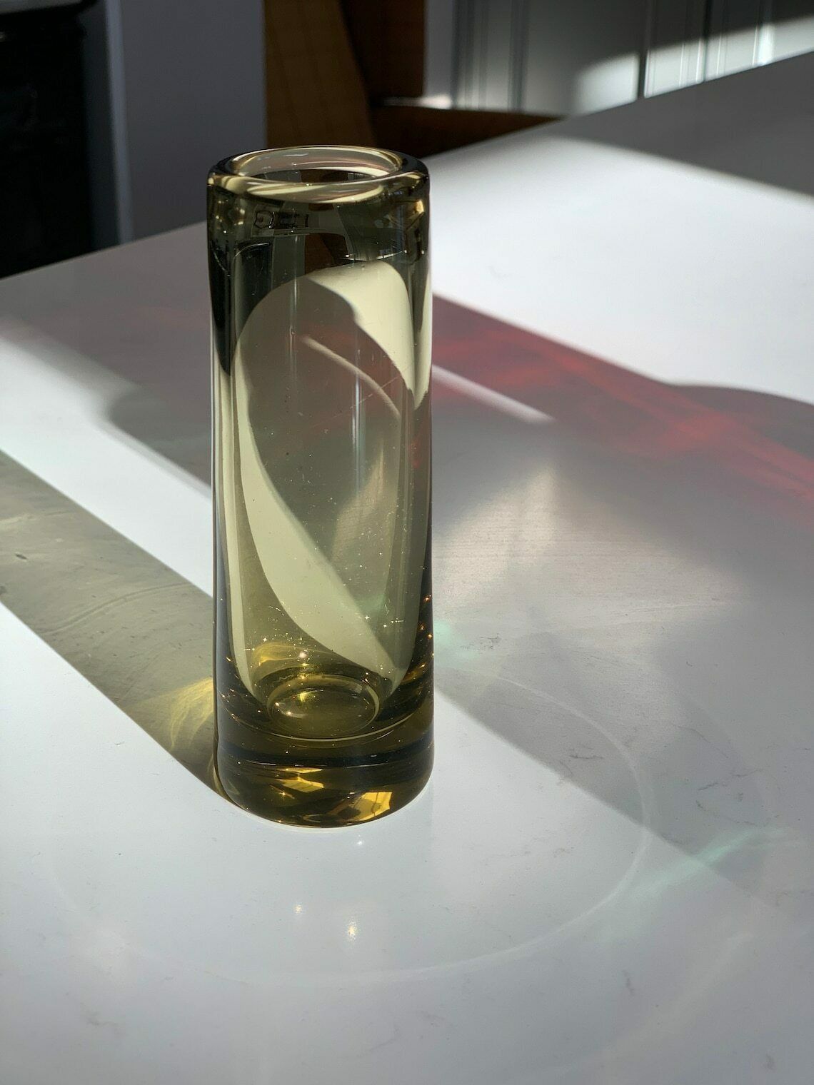 Per Lütken Holmegaard 1960s Scandinavian Glass Chimney Vase photo furniture