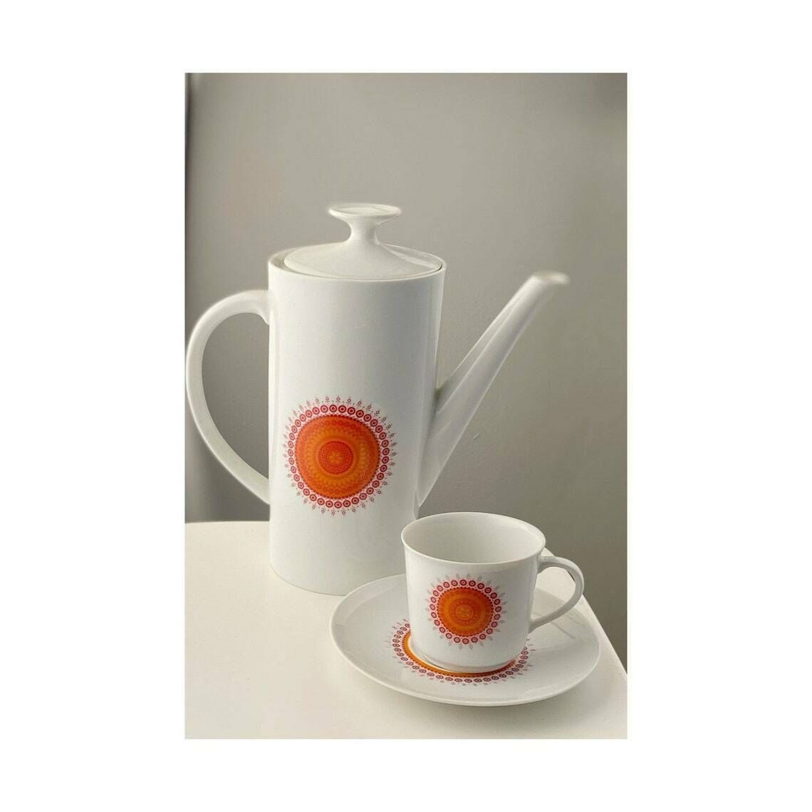1960s Coffee Set Winterling West Germany Pop Art Coffee Service 1960s photo Home Decor