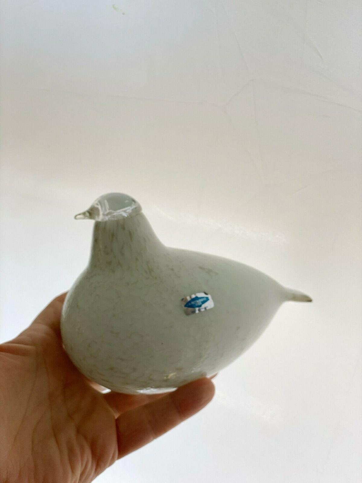 Iittala Birds By Toikka Riekko Willow Grouse White With Beige Spots Clear Head photo buy