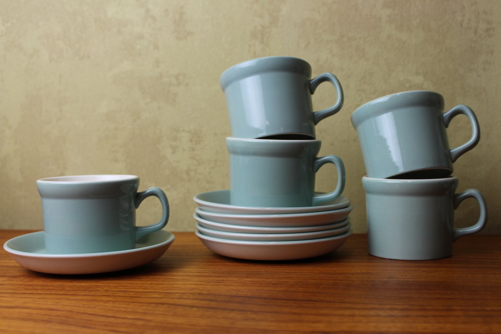 22 Piece 1960’s/70’s Wedgwood Barlaston Green Tea And Coffee Set photo 110.0