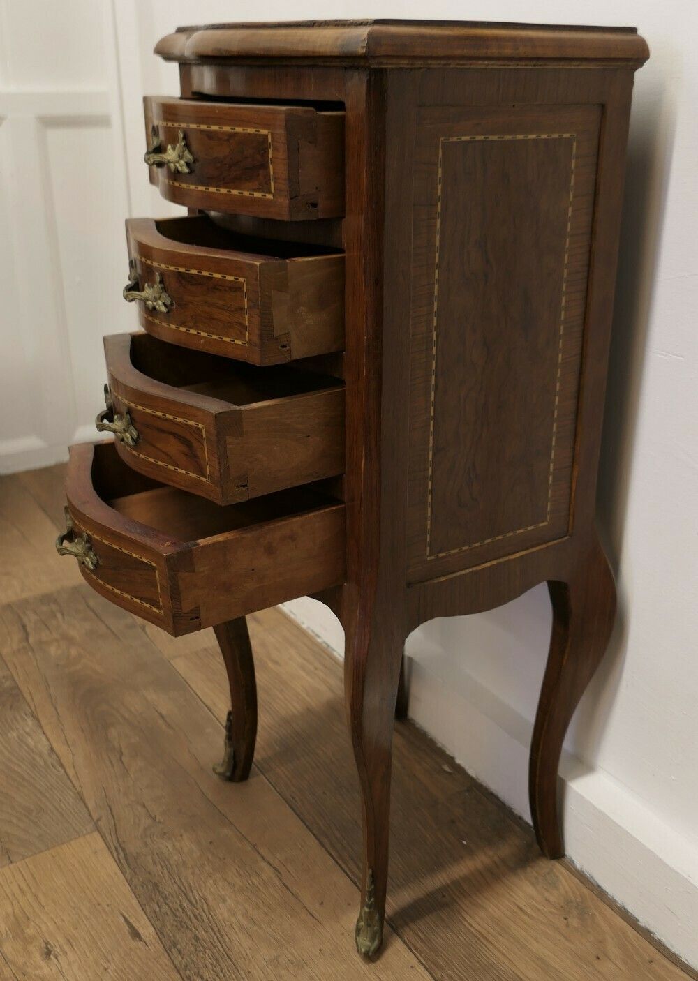 A Pair Of French Dainty Four Drawer Ormolu Side Cabinets photo 1680.0