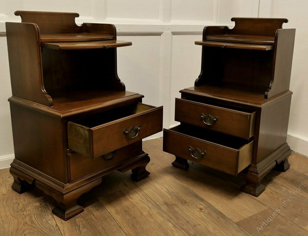 Pair Of Large French Walnut Bedside Cabinets photo vinterior