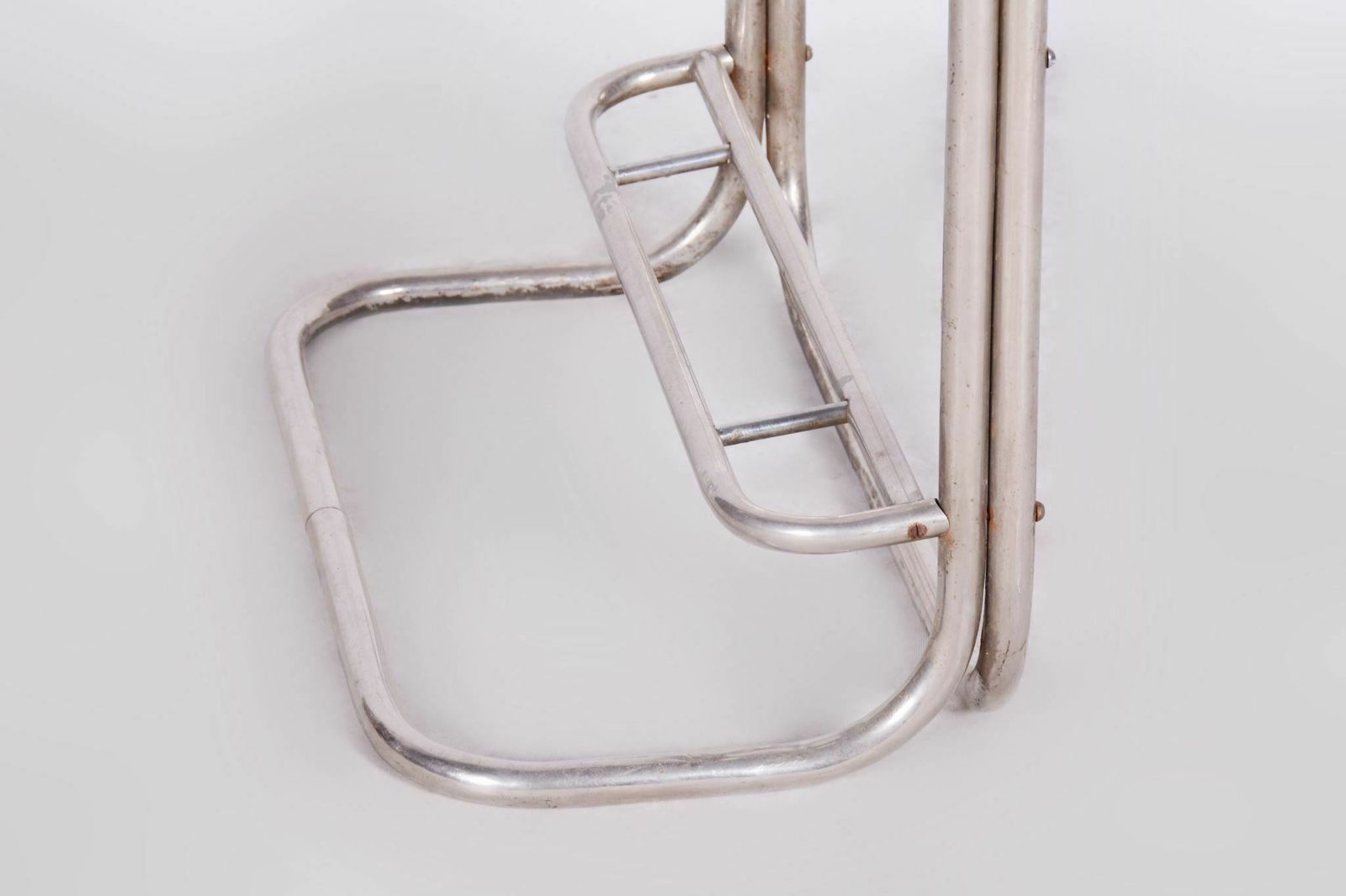 Original Bauhaus Dressing Room Wall, Chrome Plated Steel, Czechia, 1930s photo furniture