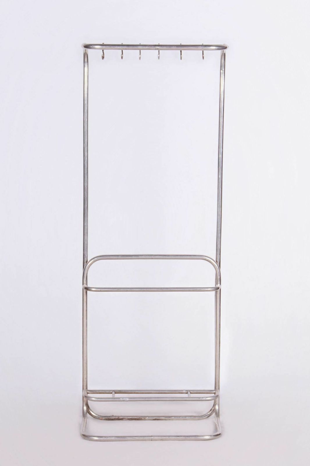 Original Bauhaus Dressing Room Wall, Chrome Plated Steel, Czechia, 1930s photo 1200.0