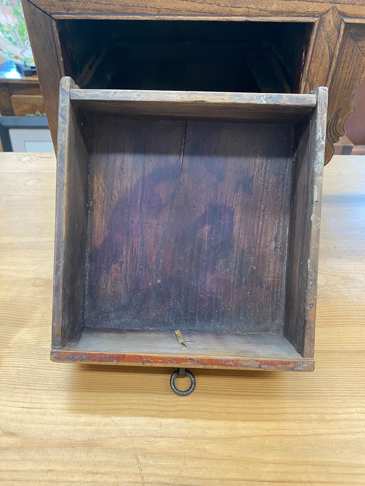 Mid 19th Century Chinese Elm Low Alter Cabinet photo furniture