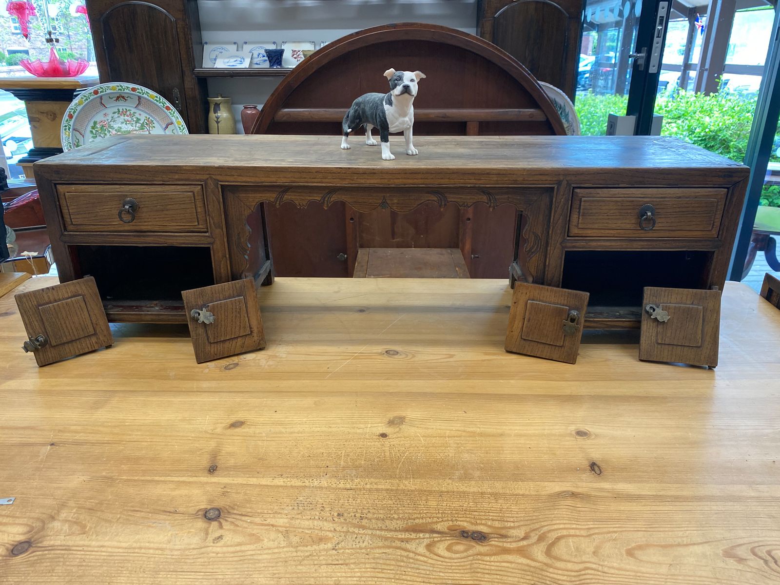 photo furniture Mid 19th Century Chinese Elm Low Alter Cabinet