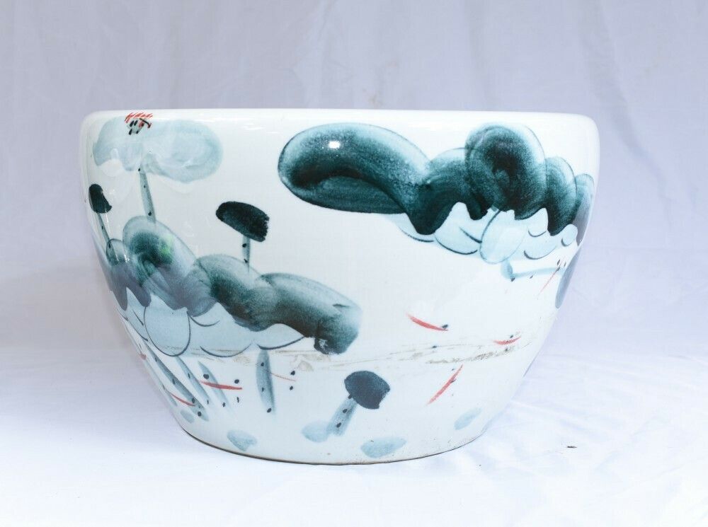 Chinese Ming Porcelain Planter   Single China Urn photo furniture