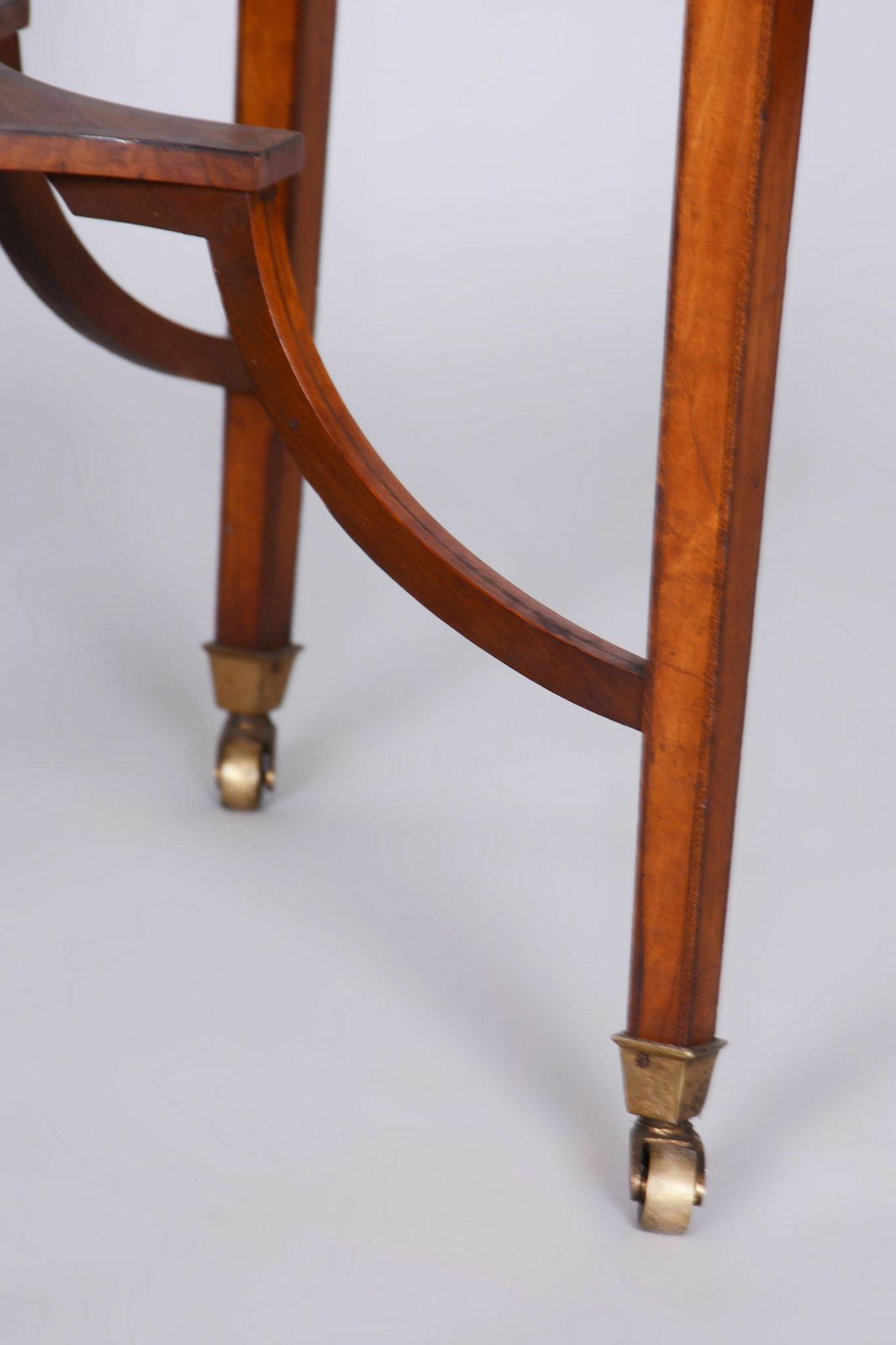photo furniture Restored Biedermeier Cherry Tree Round Table, Detailed Marquetry, France, 1850s
