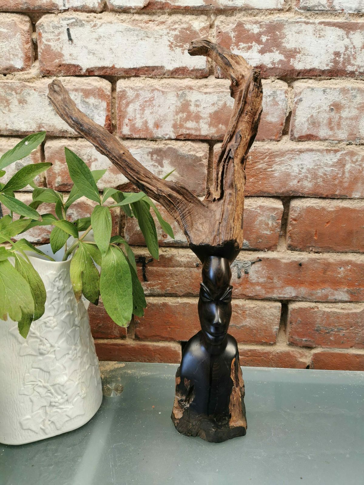 Mid Century African Wood Carving photo furniture