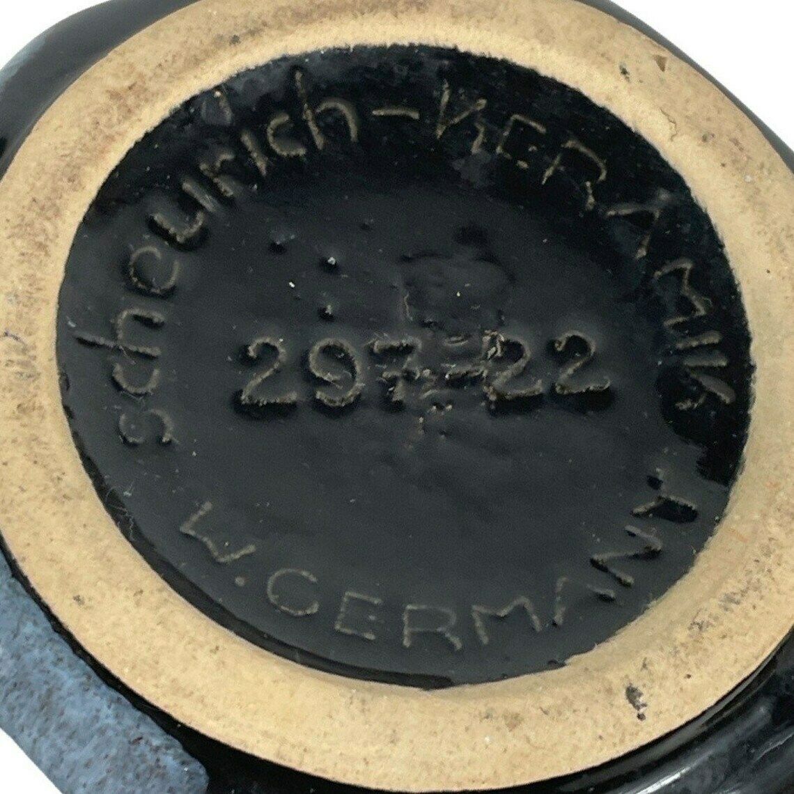 Scheurich West Germany Zeldzame Hexagonale Vaas Aardewerk Model 297 22 photo for sale