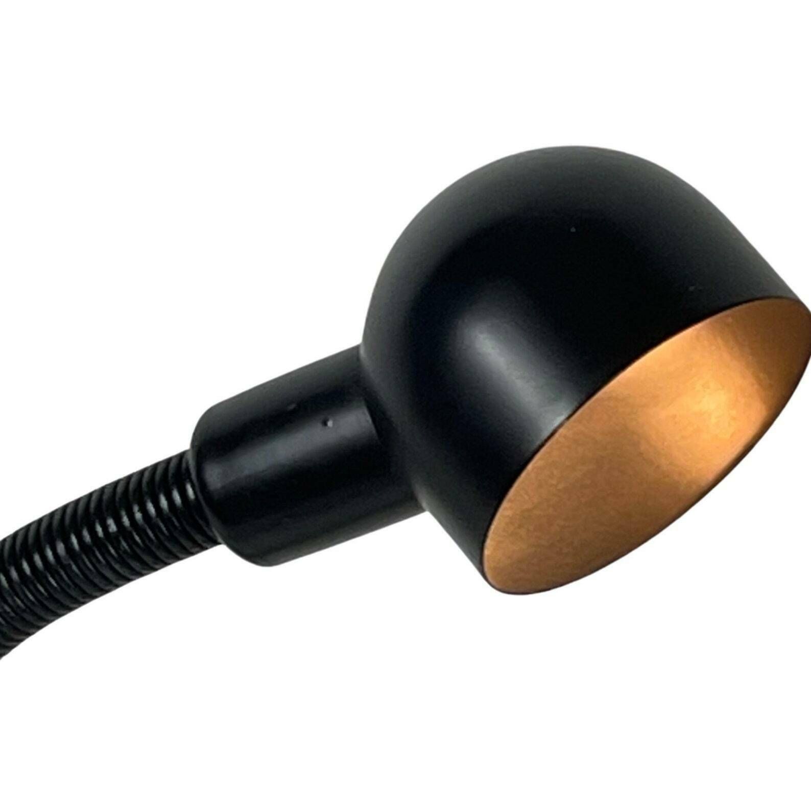 Eurolux   Snake / Serpent Lamp   1970’s   Fully Flexible Goosneck Desk Lamp   Black photo furniture