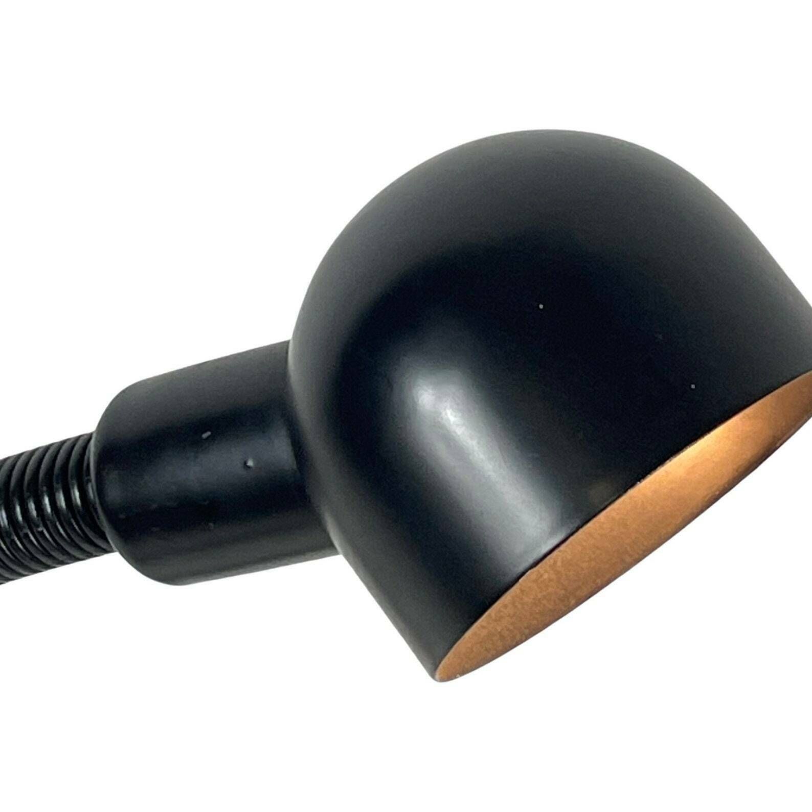 Eurolux   Snake / Serpent Lamp   1970’s   Fully Flexible Goosneck Desk Lamp   Black photo 82.0