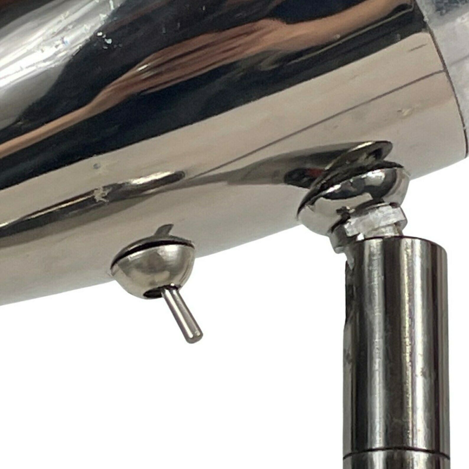 Chromed And Gun Metal Desk Lamp   1980’s   Fully Adjustable   Italian Made photo 245.0