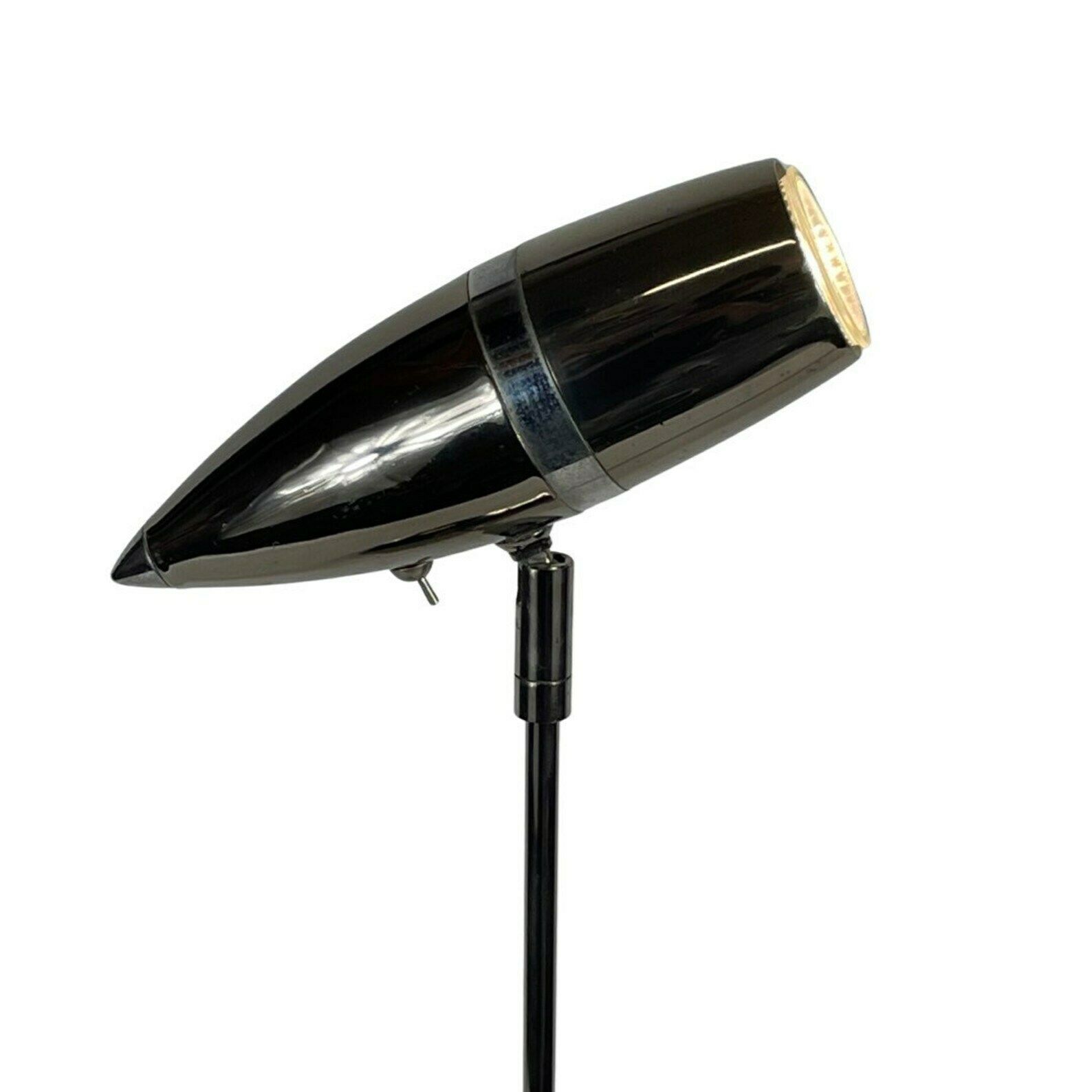 Chromen En Gunmetal Bureaulamp | Jaren 1980 | Volledig Verstelbaar | Italiaans Fabricaat photo vinterior
