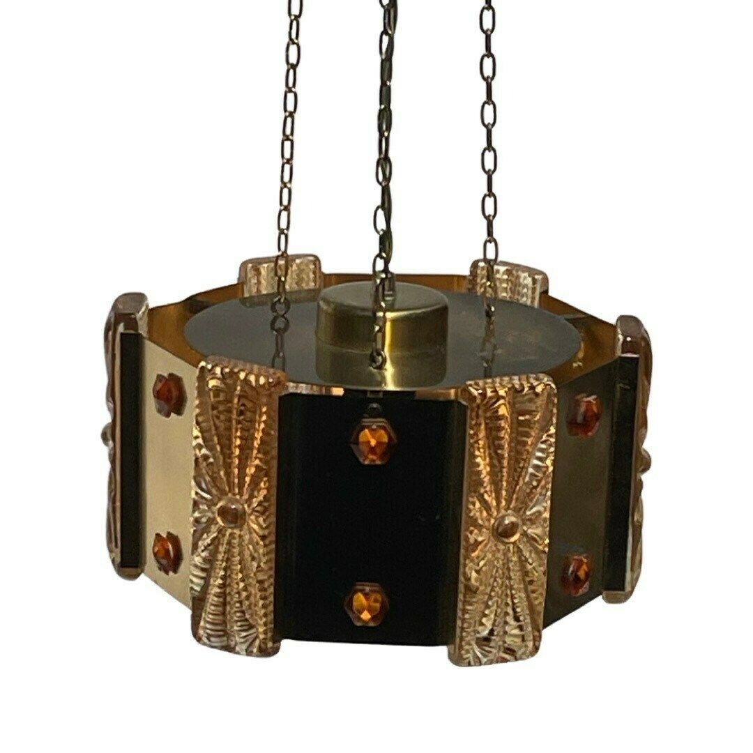 Vitrika – Denemarken – Ca. Jaren 1960 – Mid Century Modern Hangpendel – Inclusief Extra Lange Kettingen