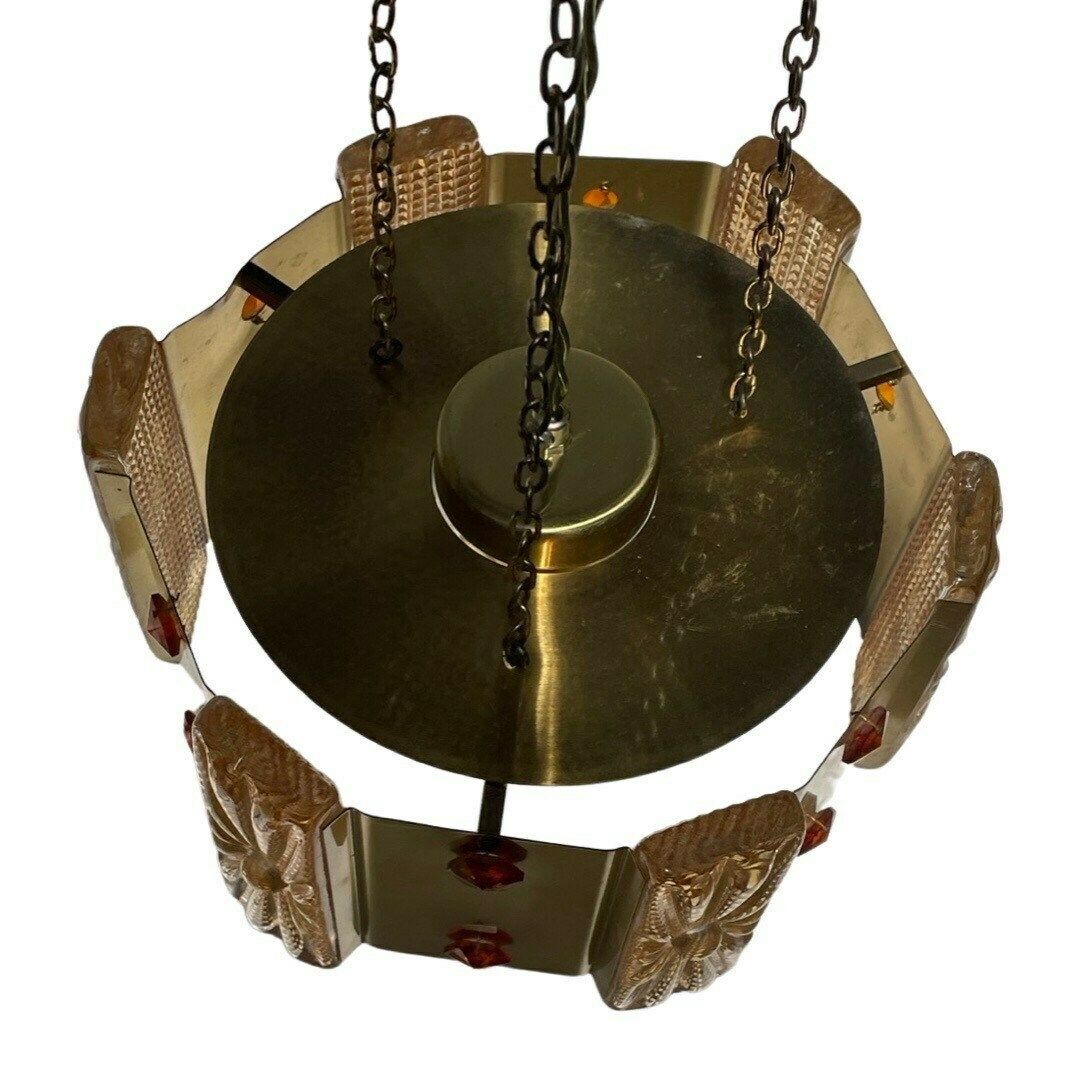 Vitrika – Denemarken – Ca. Jaren 1960 – Mid Century Modern Hangpendel – Inclusief Extra Lange Kettingen photo for sale