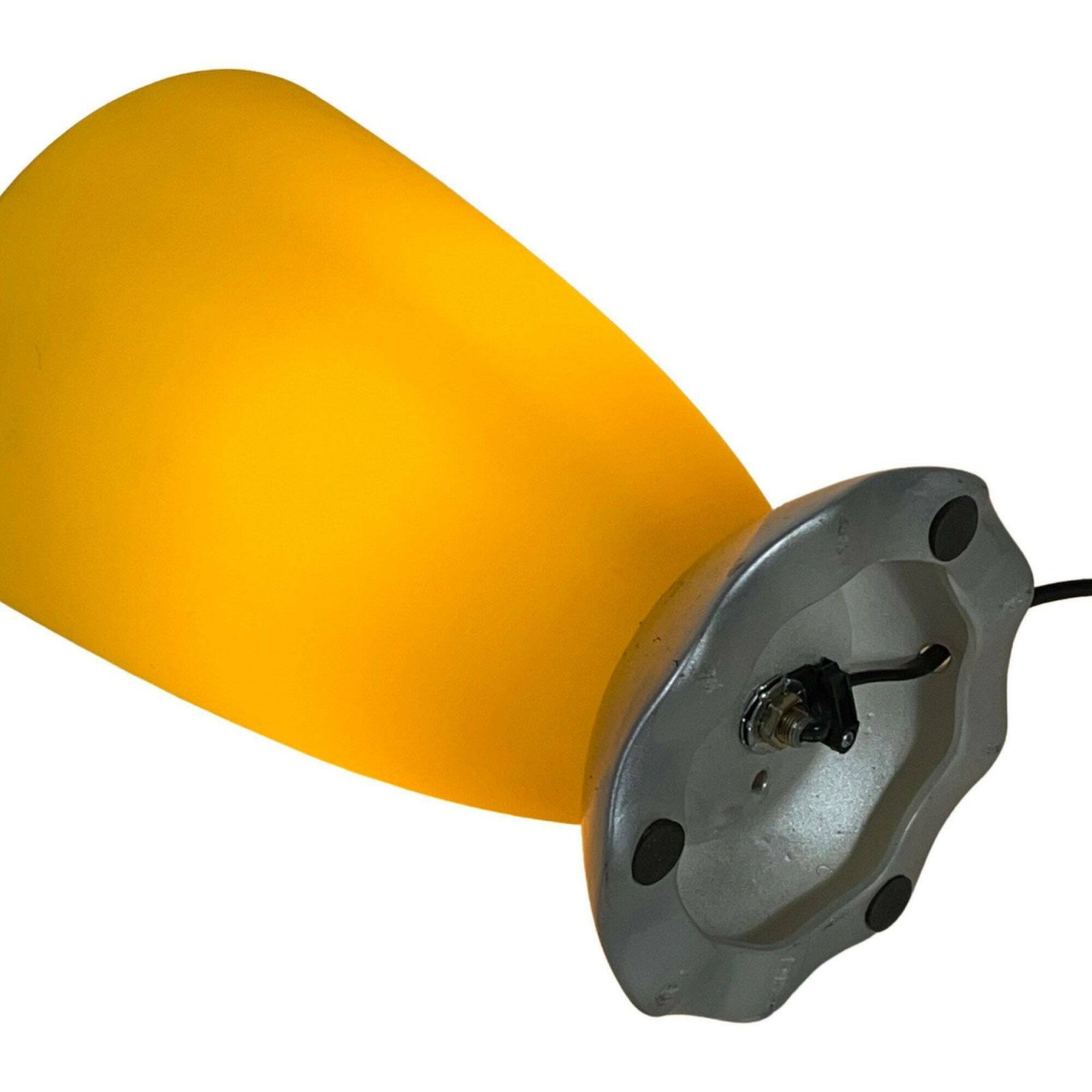 In De Stijl Van / Toegeschreven Aan Foscarini – Tafellamp – Eivormige Glazen Kap En Keramische Voet photo vinterior
