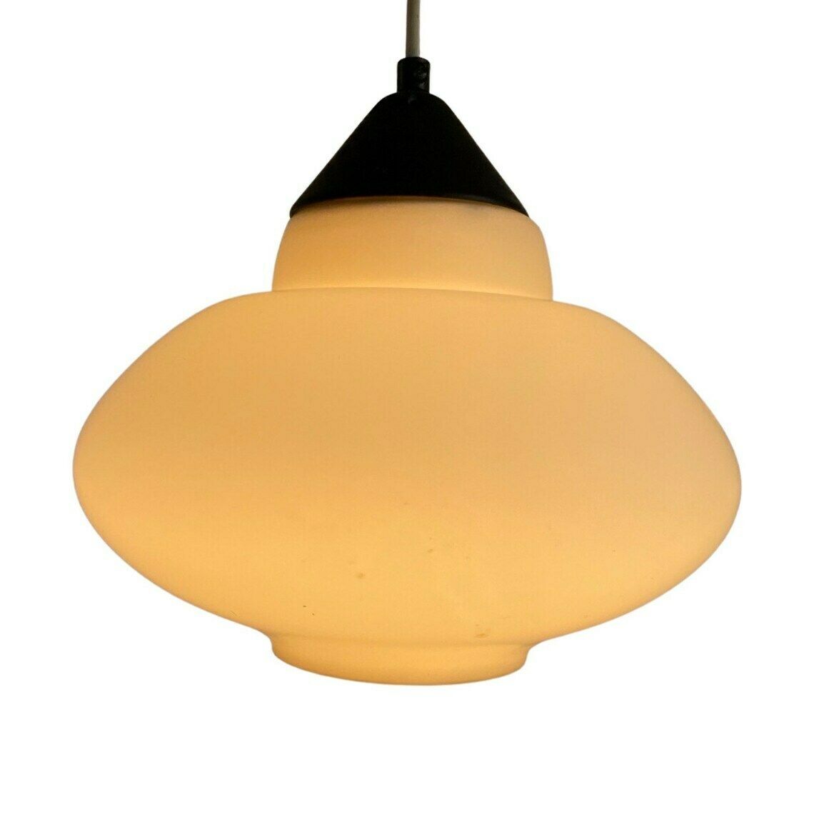 Vintage Mid Century Hanglamp – Matglas / Halfmat Wit Glas – Louis Kalff / Philips photo buy