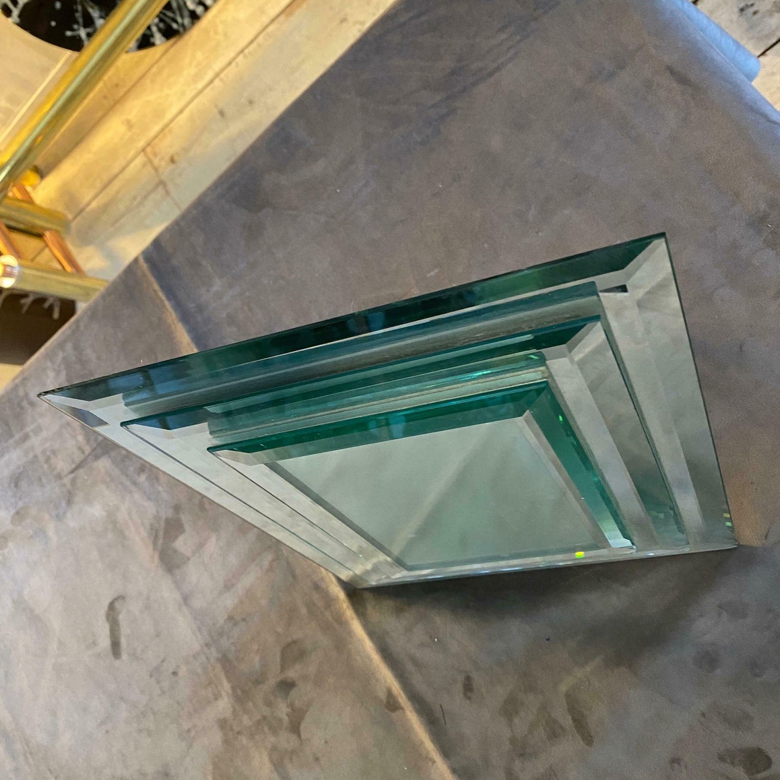 1950s Mid Century Modern Mirrored Glass Picture Frame By Fontana Arte photo vinterior