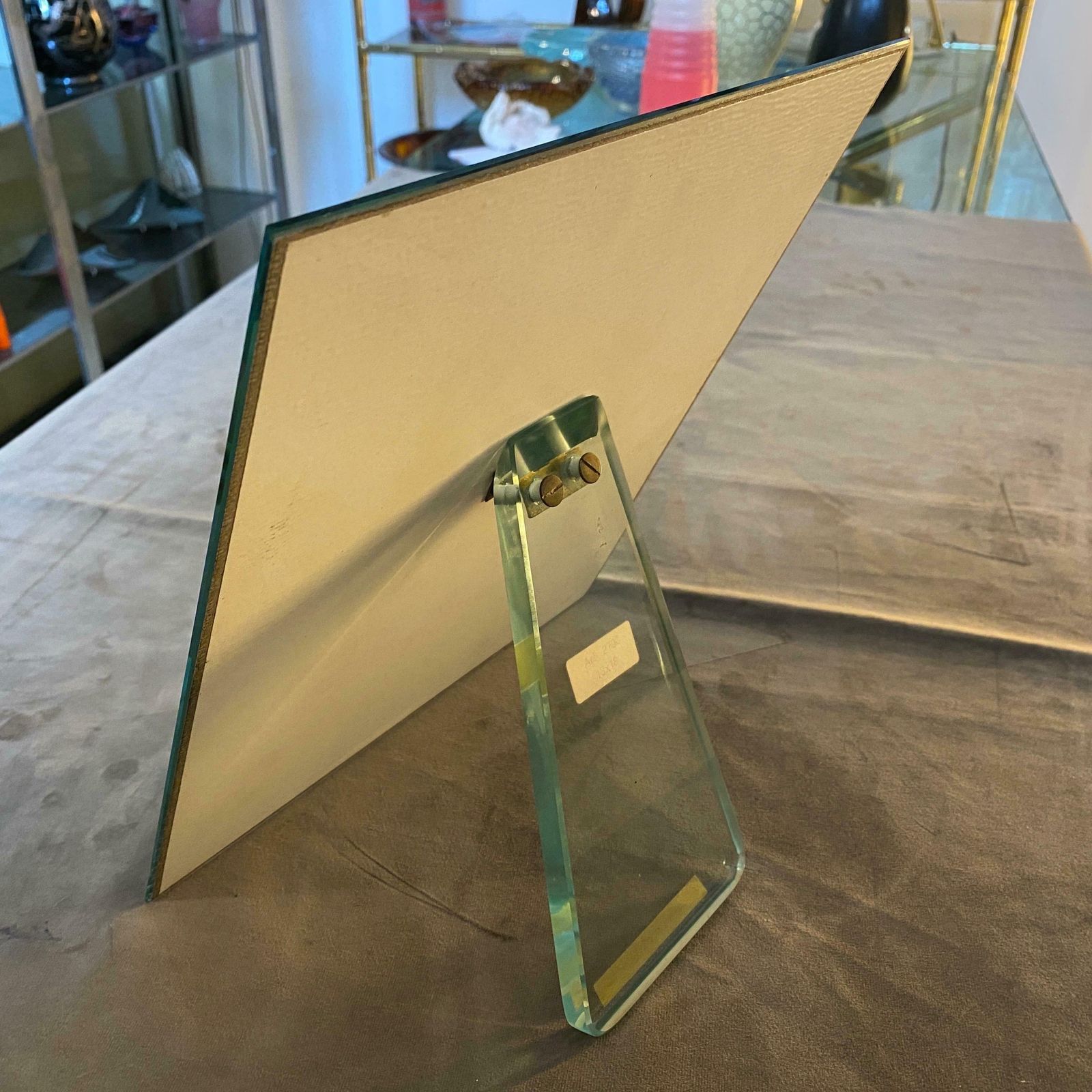 1950s Mid Century Modern Mirrored Glass Picture Frame By Fontana Arte photo vintage