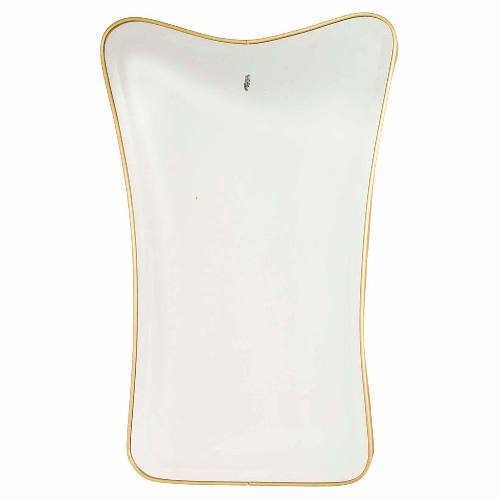 Midcentury Wall Mirror By Fontana Arte, Gio Ponti Attributed Golden Metal Frame