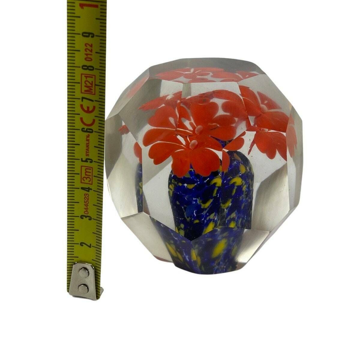 Handmade   Facet Cut   Presse Papier / Paperweight  Floral Decor photo 72.0