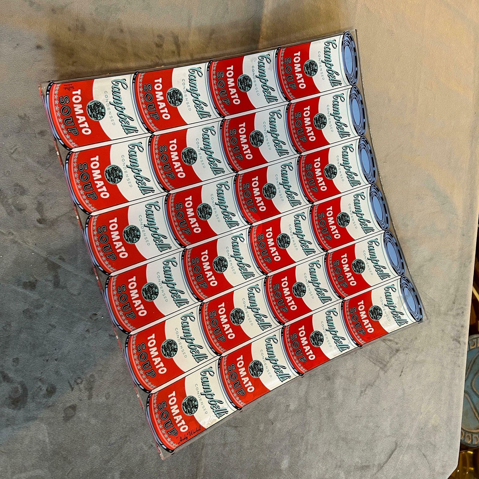 1990s Campbell Soup Square Glass Tray Designed By Andy Warhol For Rosenthal £621.01 photo for sale