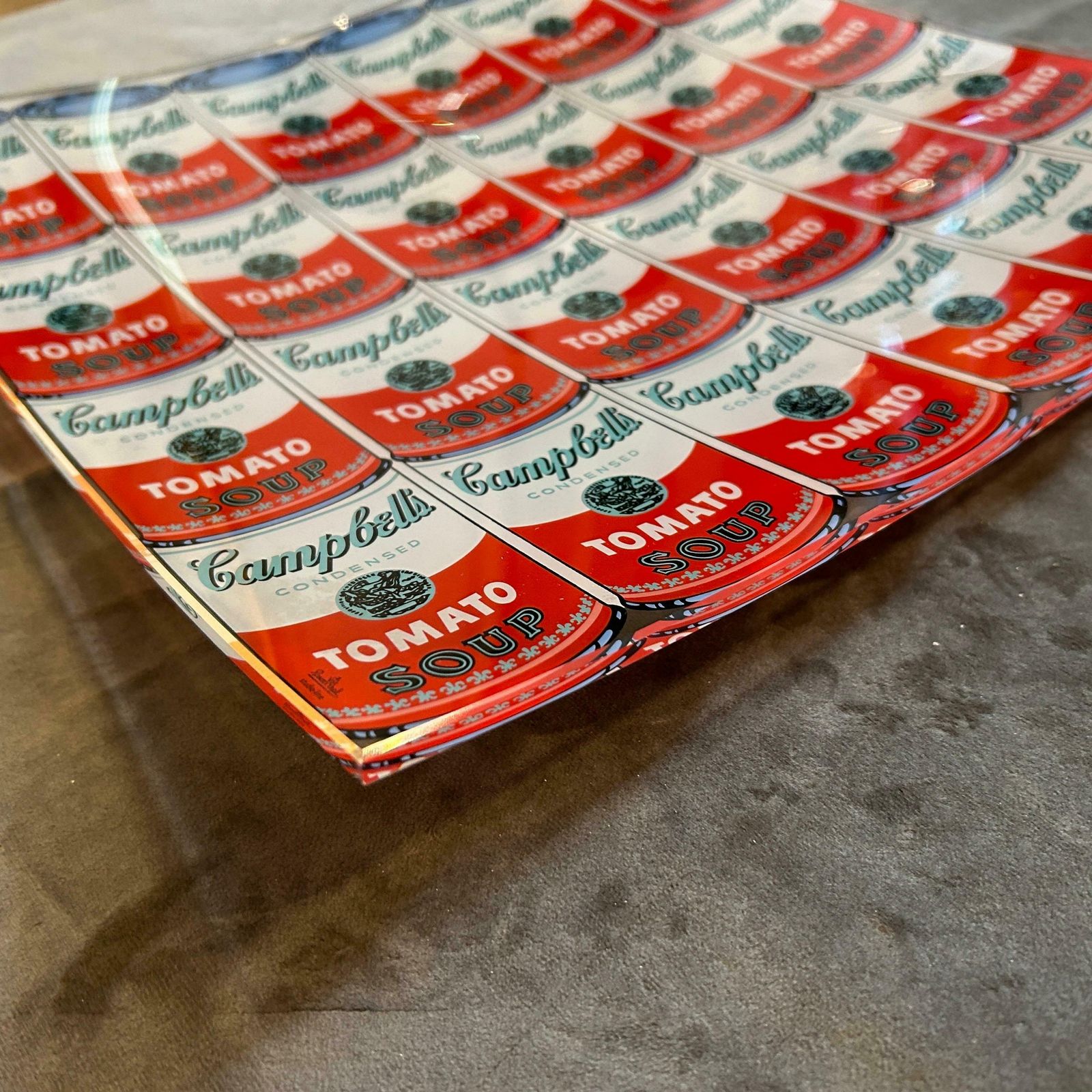photo furniture 1990s Campbell Soup Square Glass Tray Designed By Andy Warhol For Rosenthal £621.01