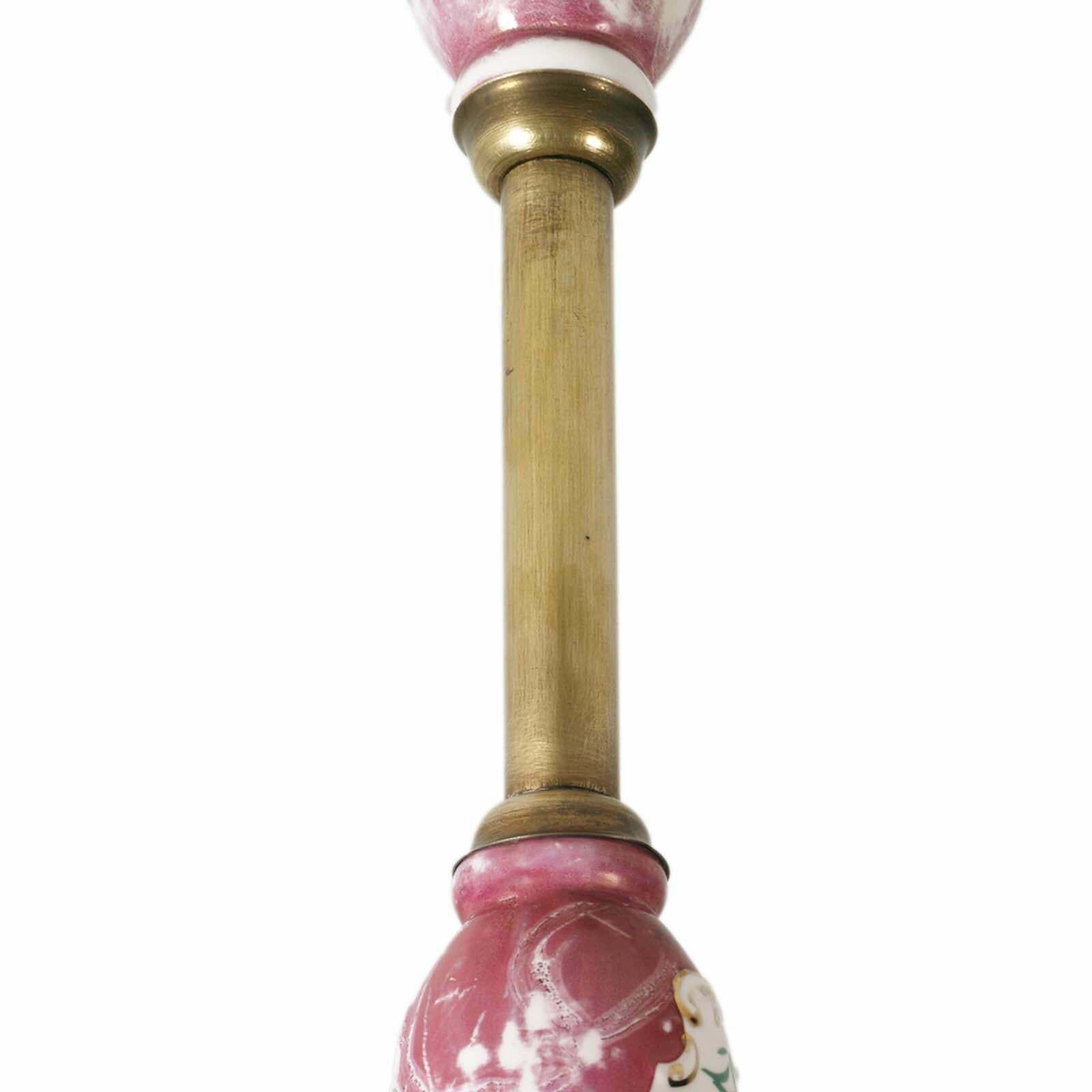 Art Deco Floor Lamp With Gilt Brass Stem With Inserts Richard Ginori Porcelain photo for sale