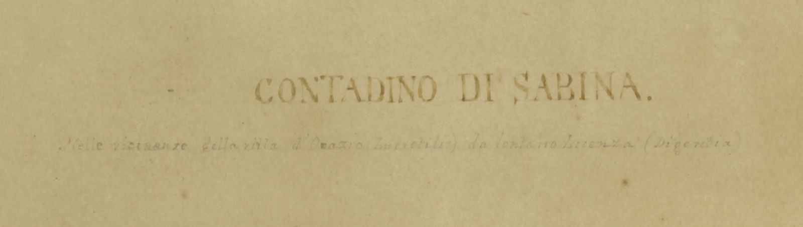 photo buy Antique Italian Water Colour Titled "Contadino Di Sabina" 19th C