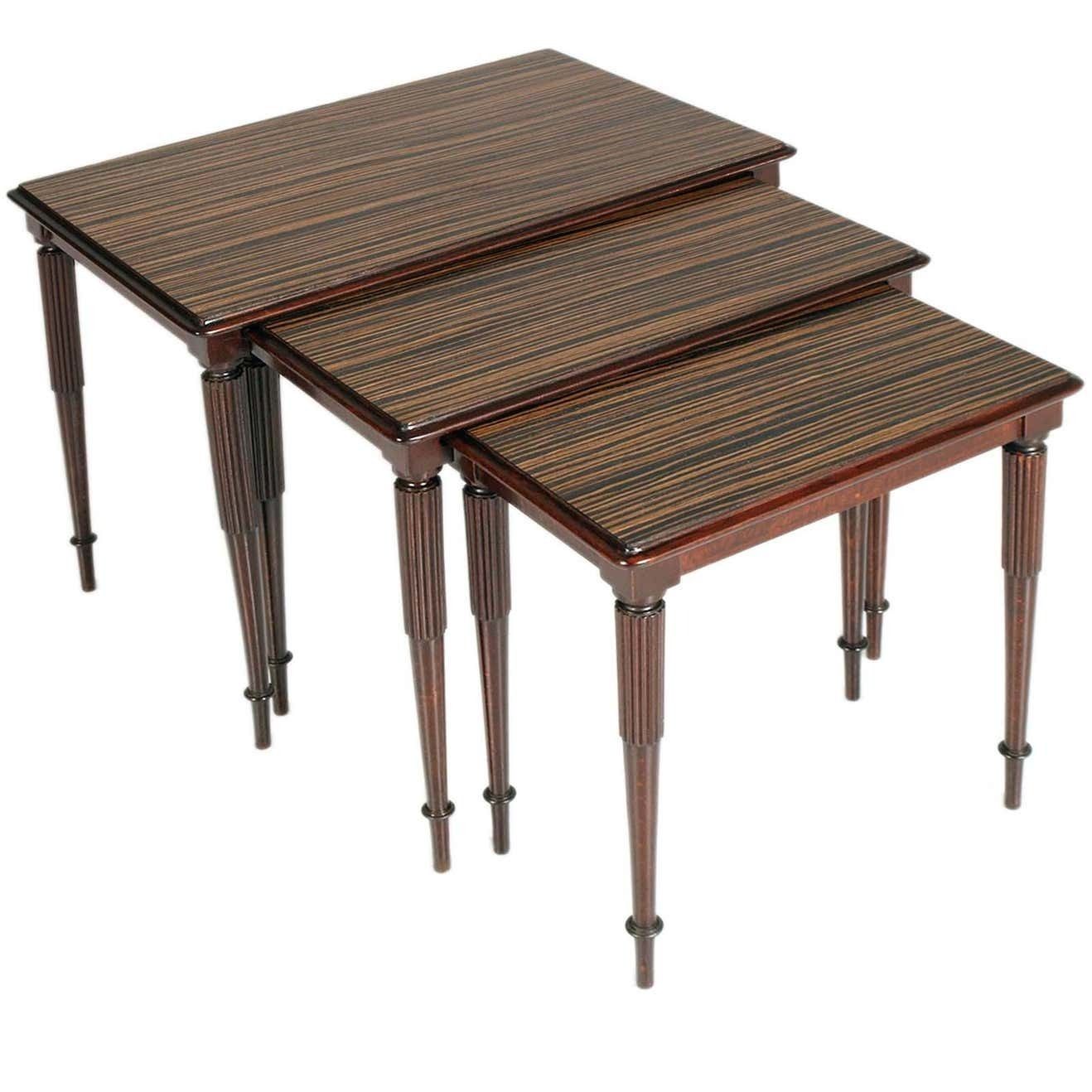 1950s Coffee Nest Tables In Macassar By Permanente Mobili Paolo Buffa Attributed photo Furniture