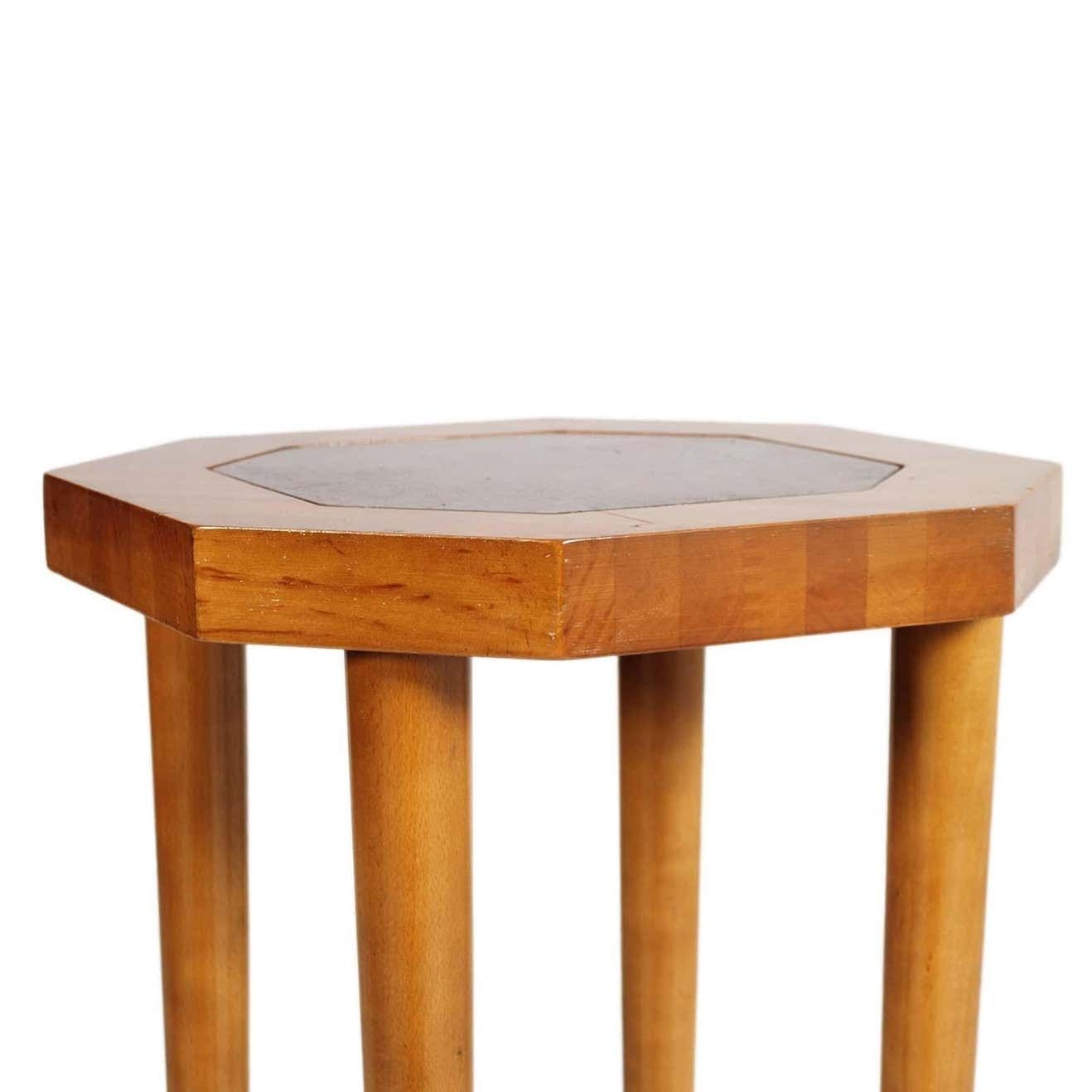 Mid Century Pedestal Column In Beech, Art Deco, By Palazzi Dell'arte Cantù photo Home Decor