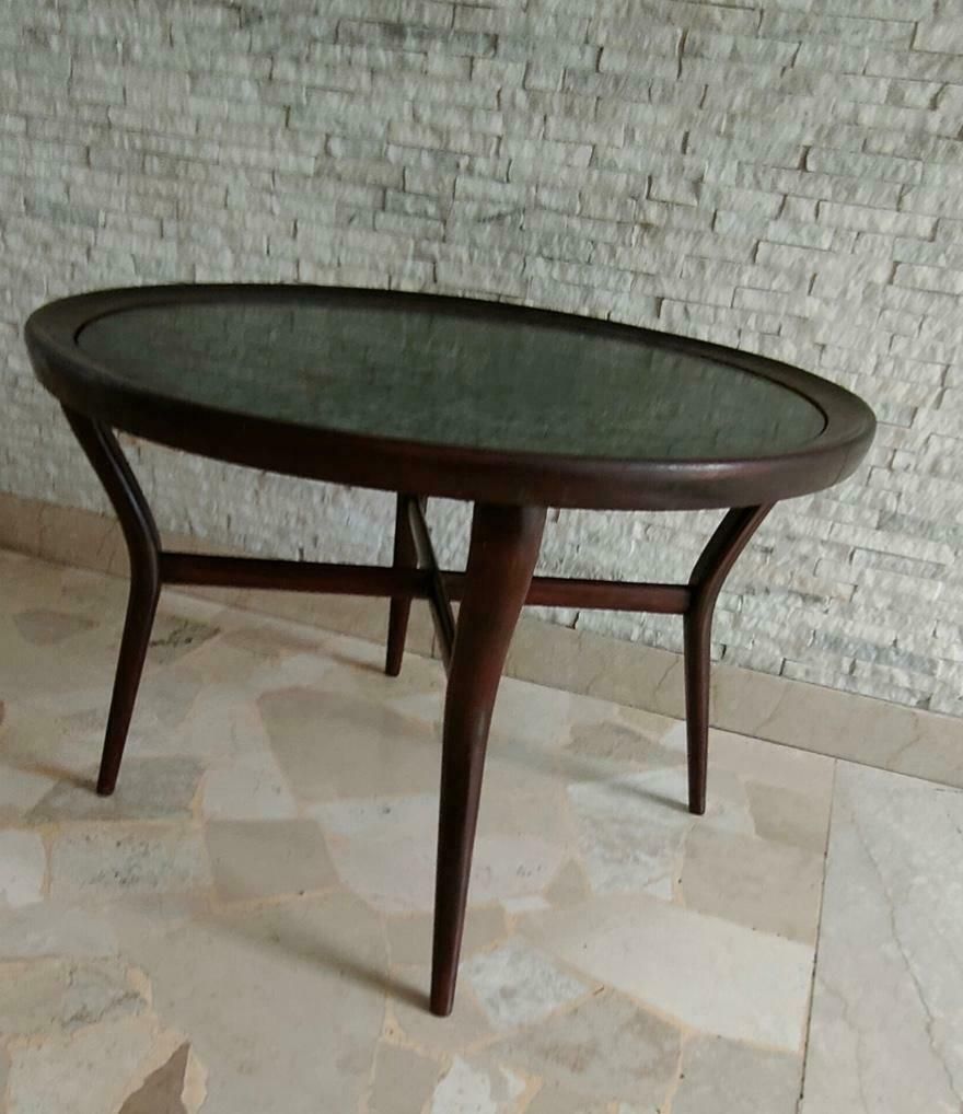 Giuseppe Scapinelli Coffee Table Marbre Rosewood Wood 1940 Italy photo furniture