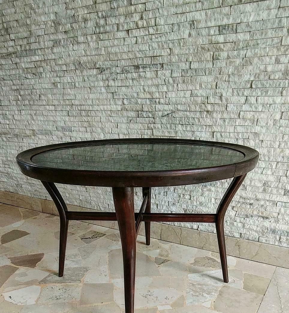Giuseppe Scapinelli Coffee Table Marbre Rosewood Wood 1940 Italy photo buy