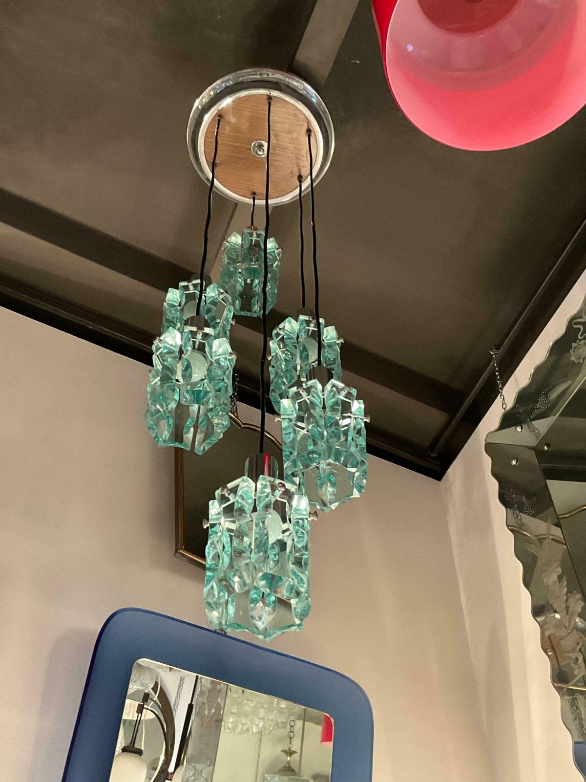 Zero Quattro Chandelier 6 Lights  1960 photo furniture