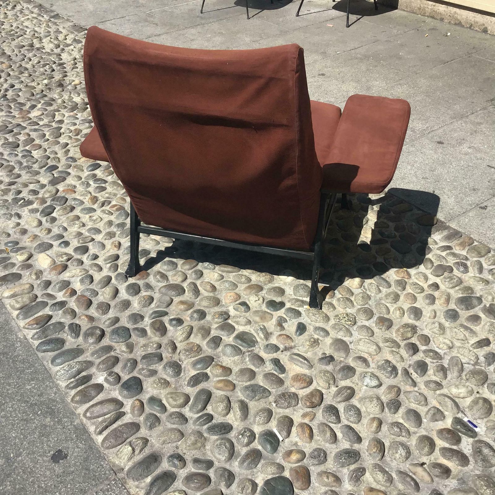 Arflex  Roberto Menghi  Armchair Iron Fabric Padding 1950 Italy photo 4436.0